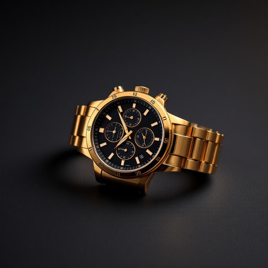 Gold Chronograph Watch